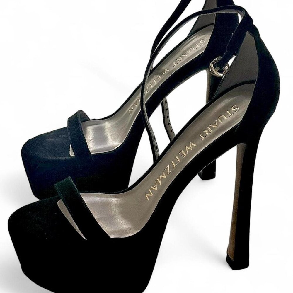 Stuart Weitzman  Nudistcurve Hollywood Platform Sandal sz.5